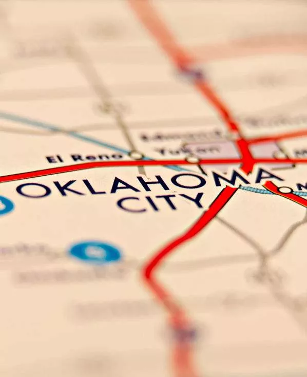 Oklahoma City on a map - SEO Service Oklahoma is provided by Perfectly Optimized.