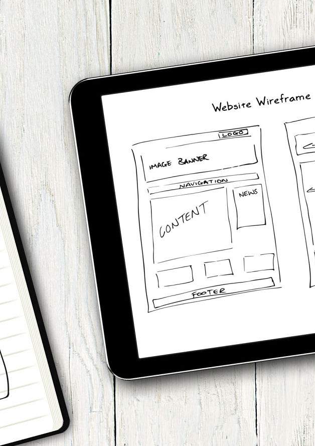 website wireframe sketch on digital tablet screen | Perfectly Optimized